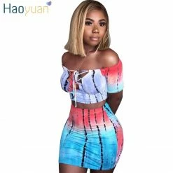 Kinky Cloth Dresses Neon Graffiti Mini Dress 2 Piece Set