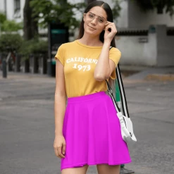 Kinky Cloth Skirts Neon Pink Skater Skirt