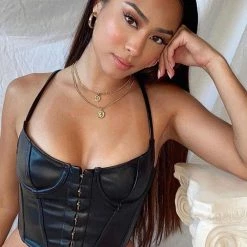 Kinky Cloth Corset Halter Tank Top