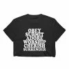 Kinky Cloth BDSM Obey, Submit, Adore, Worship, Cherish, Surrender Crop Top