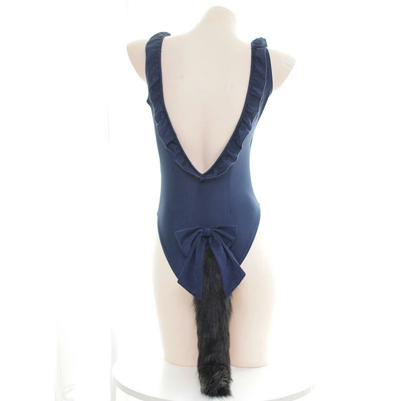 Kinky Cloth One-Piece Maid Bodysuit With Tail Kittens 10 Kinky Cloth One-Piece Maid Bodysuit With Tail Kittens