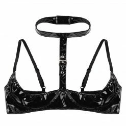 Kinky Cloth BDSM Open Cups Wetlook Shelf Bra