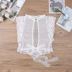 Kinky Cloth Open Front Soft Mesh Bralette ABDL - Adult Baby