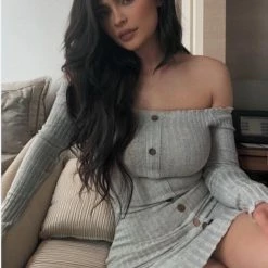 Kinky Cloth ABDL - Adult Baby Open Shoulder Sweater Dress