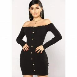 Kinky Cloth ABDL - Adult Baby Open Shoulder Sweater Dress