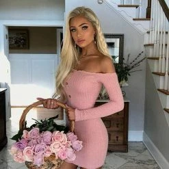 Kinky Cloth ABDL - Adult Baby Open Shoulder Sweater Dress