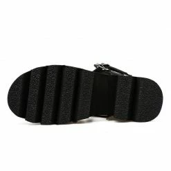 Kinky Cloth Goth Open Toe Platform Punk Sandals