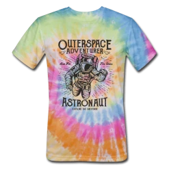 SPOD Raves & Festivals Outerspace Astronaut Unisex Tie Dye T-Shirt