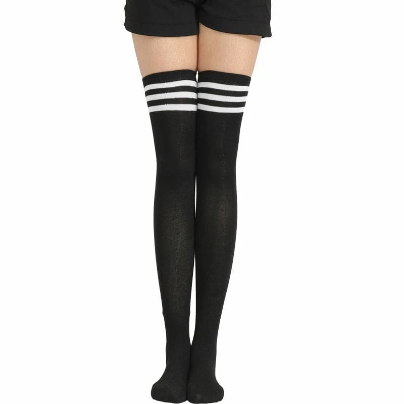 Kinky Cloth Cosplay Over Knee Lolita Striped Socks 11 Kinky Cloth Cosplay Over Knee Lolita Striped Socks