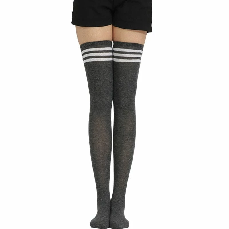 Kinky Cloth Cosplay Over Knee Lolita Striped Socks 12 Kinky Cloth Cosplay Over Knee Lolita Striped Socks