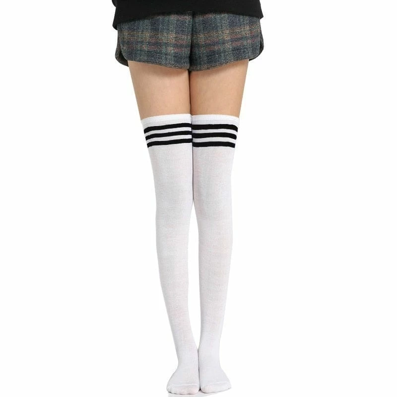 Kinky Cloth Cosplay Over Knee Lolita Striped Socks 9 Kinky Cloth Cosplay Over Knee Lolita Striped Socks
