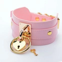 Kinky Cloth BDSM Oversize Lockable Padlock Key Choker