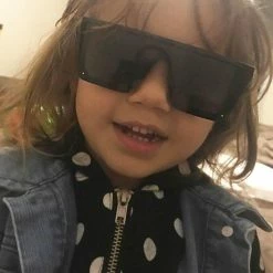 Kinky Cloth Oversize Square Kids Sunglasses Punk