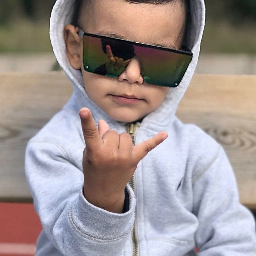 Kinky Cloth Oversize Square Kids Sunglasses Punk 1 Kinky Cloth Oversize Square Kids Sunglasses Punk