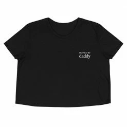 Kinky Cloth Owned By Daddy Embroidered Crop Top