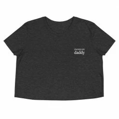 Kinky Cloth Owned By Daddy Embroidered Crop Top