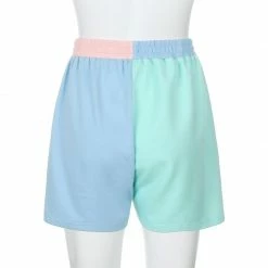 Kinky Cloth Pastel Colored Patchwork Sweat Shorts