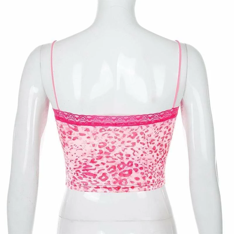 Kinky Cloth Patchwork Lace Edge Leopard Tank Top Raves & Festivals 6 Kinky Cloth Patchwork Lace Edge Leopard Tank Top Raves & Festivals