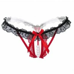 Kinky Cloth Peekaboo Lace Pearl Thong