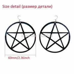 Kinky Cloth Goth Pentagram Acrylic Earrings 8 Kinky Cloth Goth Pentagram Acrylic Earrings