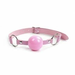 Kinky Cloth Collars & Chokers Pink Ball Mouth Choker