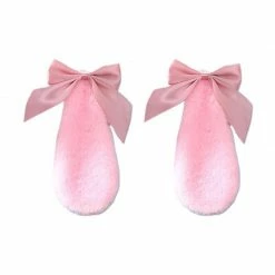 Kinky Cloth Pink Bunny Lop Ears Hairpin