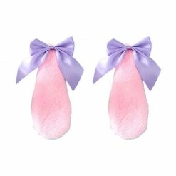 Kinky Cloth Pink Bunny Lop Ears Hairpin