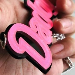 Kinky Cloth DDLG - Daddy / Little Pink Daddy Necklace Classic Style