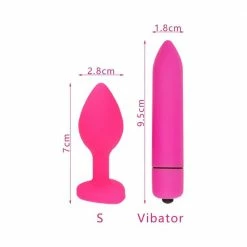 Kinky Cloth Anal Toys Pink Heart Jeweled Plug