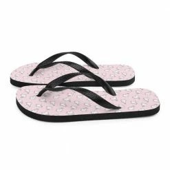 Kinky Cloth Kawaii Pink Kitty Flip Flops
