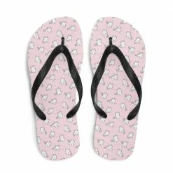 Kinky Cloth Kawaii Pink Kitty Flip Flops