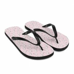 Kinky Cloth Kawaii Pink Kitty Flip Flops