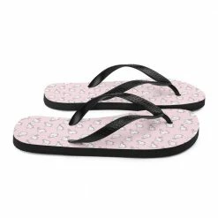 Kinky Cloth Kawaii Pink Kitty Flip Flops