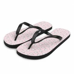 Kinky Cloth Kawaii Pink Kitty Flip Flops