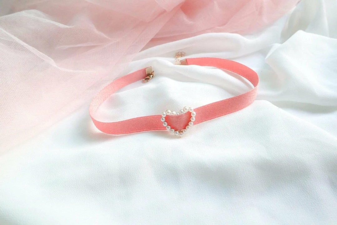 Kinky Cloth ABDL - Adult Baby Pink Pastel Chokers 6 Kinky Cloth ABDL - Adult Baby Pink Pastel Chokers
