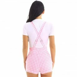 Kinky Cloth Pink Plaid Overalls 11 Kinky Cloth Pink Plaid Overalls