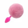 Kinky Cloth Pink Rabbit Metal Tail Plug