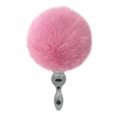 Kinky Cloth Pink Rabbit Metal Tail Plug