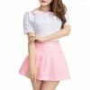Kinky Cloth ABDL - Adult Baby Pink Skirt Classic Onesie Romper