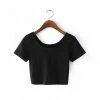 Kinky Cloth Plain Crop Top