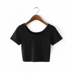Kinky Cloth Plain Crop Top
