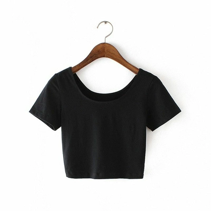Kinky Cloth Plain Crop Top 1 Kinky Cloth Plain Crop Top