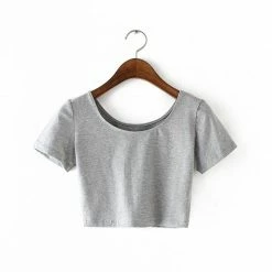 Kinky Cloth Plain Crop Top