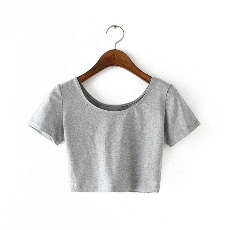 Kinky Cloth Plain Crop Top 2 Kinky Cloth Plain Crop Top