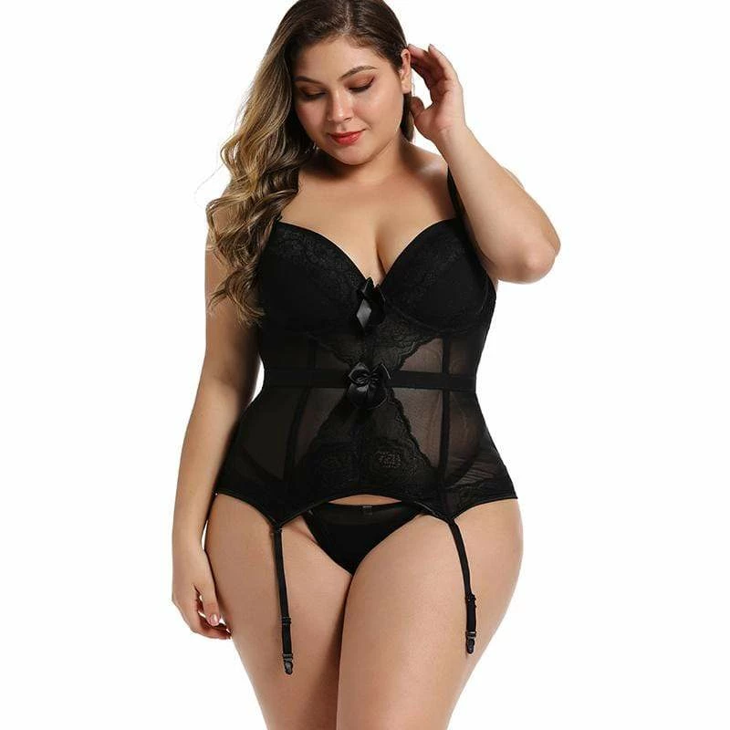 Kinky Cloth Lingerie & Panties Plus Size Corset Lingerie Lace Bodysuit 1 Kinky Cloth Lingerie & Panties Plus Size Corset Lingerie Lace Bodysuit