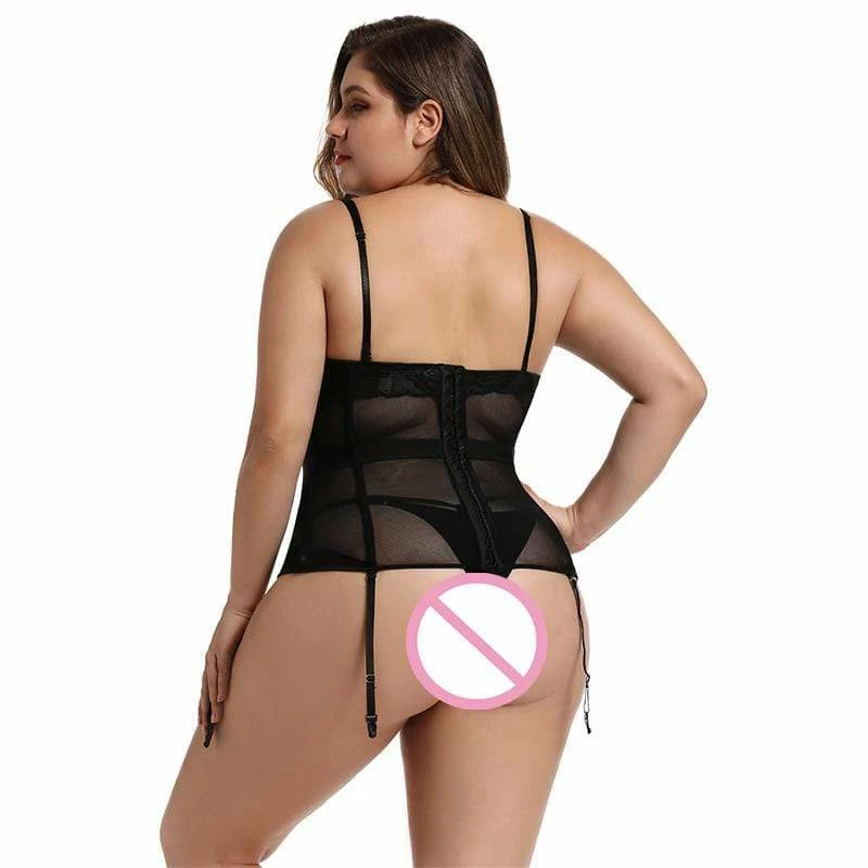 Kinky Cloth Lingerie & Panties Plus Size Corset Lingerie Lace Bodysuit 2 Kinky Cloth Lingerie & Panties Plus Size Corset Lingerie Lace Bodysuit