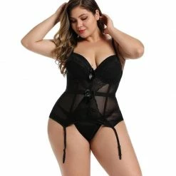 Kinky Cloth Lingerie & Panties Plus Size Corset Lingerie Lace Bodysuit 12 Kinky Cloth Lingerie & Panties Plus Size Corset Lingerie Lace Bodysuit