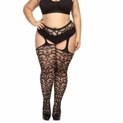 Kinky Cloth Plus Size Lace Stockings Dominant