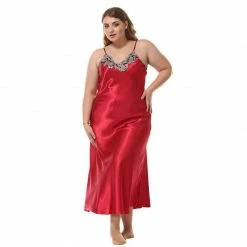 Kinky Cloth Plus Size Sexy Lace Nightgown Dress