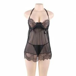 Kinky Cloth Plus Size Sexy Lingerie Lace Mesh Lingerie & Panties